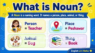 Noun kya hota hai?/ 30sec main basic English Grammar English with Neha 