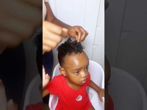 Beautiful finger curls for baby girl #natural #hairstyle #shorts #hair #naturalhair