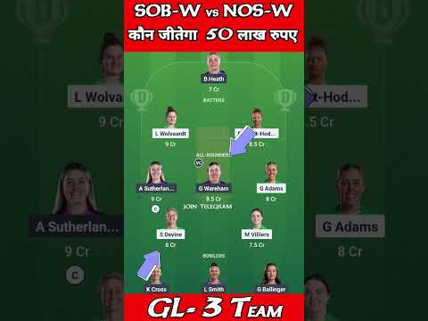 SOB-W vs NOS-W Dream11, SOB-W vs NOS-W Dream11 Prediction, SOB-W vs NOS-W Team Today, The Hundred
