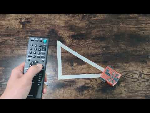 Edison Robot driving along a triangle using a remote