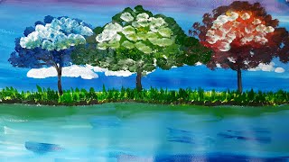 Acrilic Painting  🎨 MAGIC TREES 🎨| How to Draw | Magic Paintings