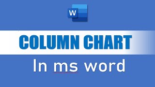 How to add column chart in MS Word | The Office Mentor #columnchart