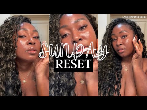 SUNDAY RESET | DIY LASH EXTENSIONS  | SKINCARE | SEW IN MAINTENANCE