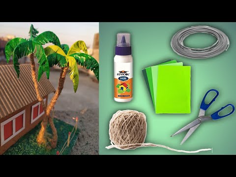 Craft paper Art / 🌴🌴 Easy way to make coconut tree 🌴🌴/ How to make coconut Tree / Paper tree craft