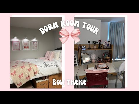 College Dorm Tour 🎀| Sophomore in College #dormtour #collegedorm #collegestudent #roomtour