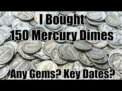 I Bought 150 Mercury Silver Dimes. Did I Find Any Gem Key Dates? 1916, 1921, 1931. Junk or Treasure?