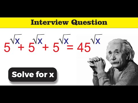 A Nice Math Olympiad Interview Question l Exponential Equation with Square Roots