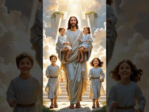 Jesus Christ and The Little Angels✝️🙏✝️🙏#jesus #jesuschrist #god #amen #shorts #angel #viralvideo
