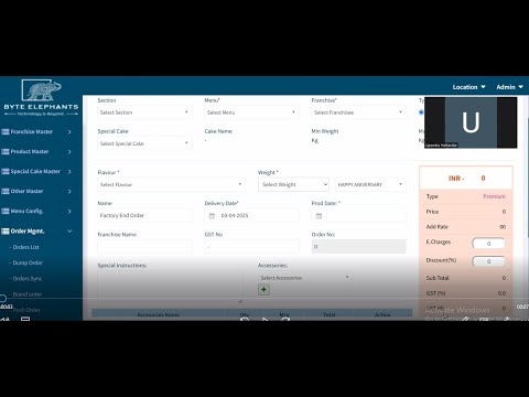 BETs ERP | 25 - Ordering from FMS Admin Panel | FMS | Dispatch