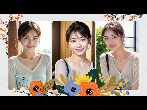 [Ai] ART　穏やかな笑顔が際立つ、透明感あふれる美女　A beautiful, transparent woman with a gentle smile that stands out.