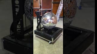 600mm horizontal axis silver disco ball - mirrorballpaul