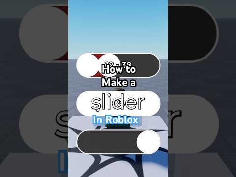 How to make a slider in roblox | easiest way to make a slider in roblox #robloxstudio
