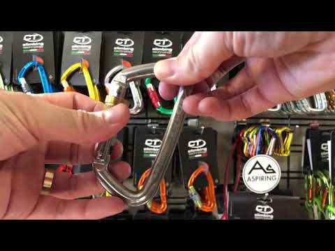 CT D Shape Stainless Steel Screw Lock Carabiner