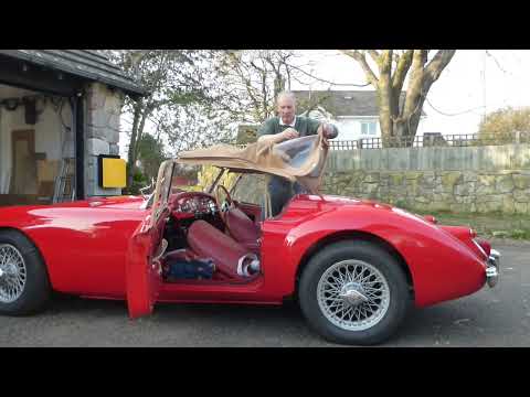 Taking the soft top down on an MGA