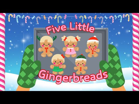 Five Little Gingerbreads | Fun Holiday Nursery Rhyme for Kids