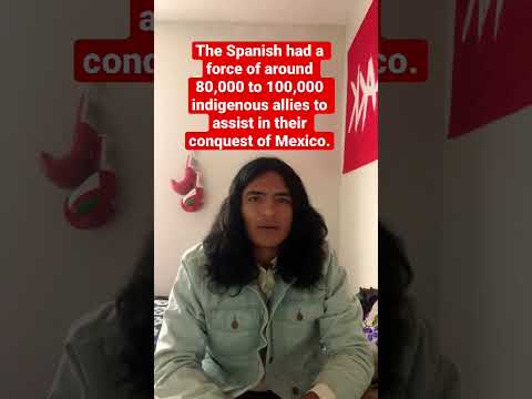 The Spanish did not single handedly defeat the Aztecs