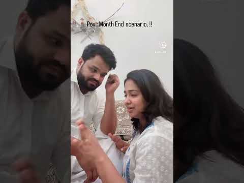 Month end Scene  #love #soulmate #expatlife #mallucouple #gulfmalayali #husbandwifecomedy