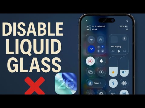 How To Turn Off Liquid Glass On iOS 26! #online