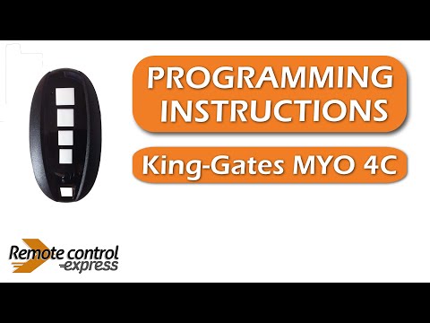 Programming my remote King-Gates MYO 4C