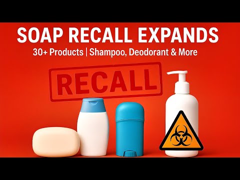 Soap Recall Expands: 30+ Products From Shampoo to Deodorant & More | Major Health Alert 