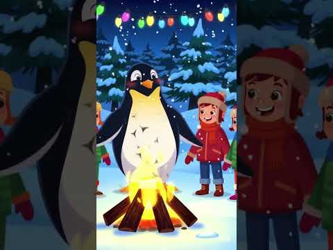 Penguin Bonfire Dance Party! 🔥🐧💃 #Shorts