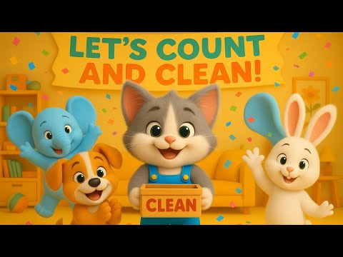 1 2 3, ALL CLEAN! Fun Counting Song While Tidying Up | @BrushyBoom