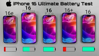 iPhone 16 Series iOS 18.4.1 ULTIMATE Battery Life Drain Test
