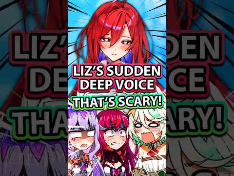 Liz's Deep Voice SHOCKS Everyone [Hololive Elizabeth Nerissa Cecilia Biboo] #vtuberclips #hololiveen