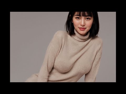 【AI】セーターでカタチが浮き出てしまいました💖【美女】