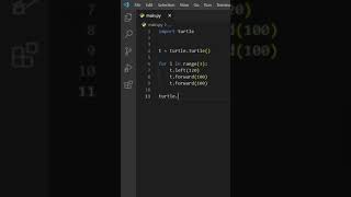How to draw a triangle using turtle in Python