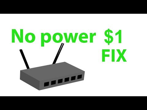 Modem router won't start, no power, no internet