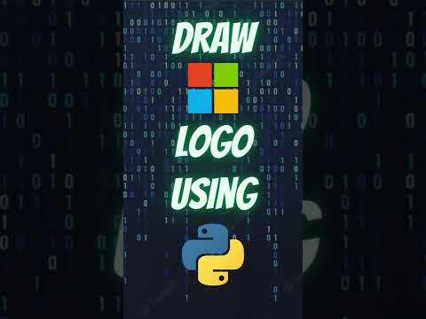 Draw Microsoft Logo using Python Turtle #shorts #python #pythonturtle #microsoft   #pythonshorts