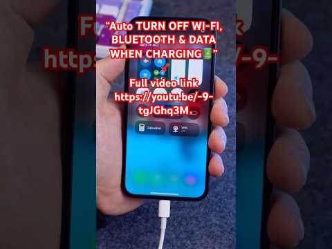 “Auto Turn Off: Wi-Fi, Bluetooth & Data When Charging🔋” #online