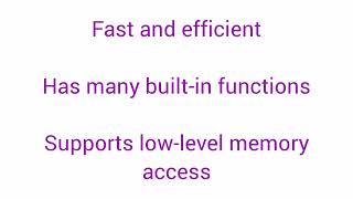 Features of c @programmerzone