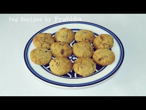 Eggless Oatmeal Raisin Cookies | Eggless Oats Cookies Recipe | No Maida No Egg Recipe | Oats Cookies