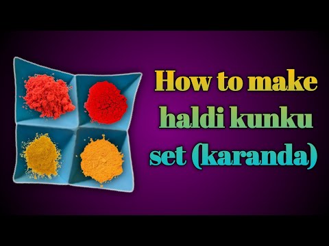 How to make haldi kunku set (karanda) DIY craft #Artisticnatha #craft