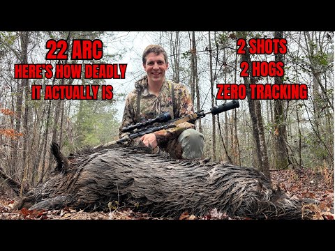 22 ARC Hog Hunting: 2 Feral Hog 22 ARC Kill Shots With The 80gr ELD-X!