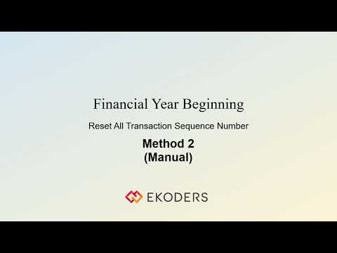 How to Reset Voucher Sequence Number on New Financial Year - Ekoders Software - Smart POS