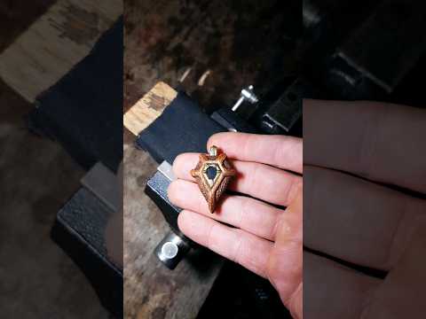 Puzzle is ready✌️Hand carved Sapele wood, Black Obsidian and brass. #talisman #jewelryart