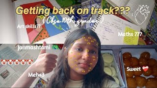 Getting back on track??? + Checking my art skills 🤡🤡 // cbse 10th grader 🌷✨❤️‍🩹// ft. janmashtami 🦚🦋