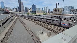 P42DCs 78 and 137 lead Amtrak California Zephyr Train 5 in Chicago 