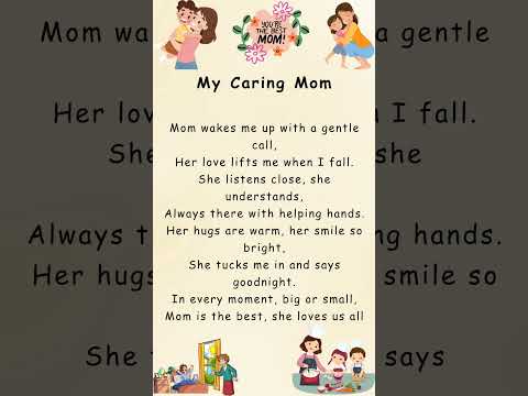 My Caring Mom| Poems in English | English poem for kids | #shorts