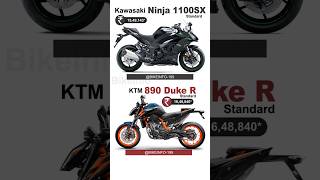 Kawasaki Ninja 1100SX vs KTM 890 Duke R #automobile #bikespecs