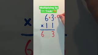 Multiplying by 11 Trick! 🤯 #Shorts #math #maths #mathematics #mathtrick #mathtricks #multiplication