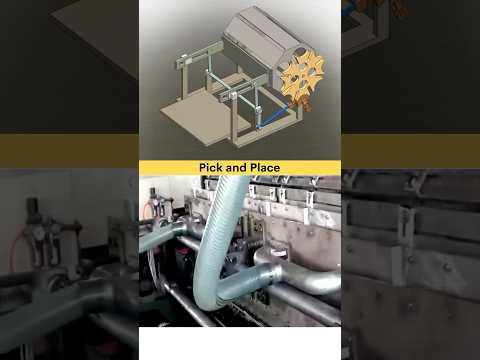 Pick and Place Mechanism #caddesign #solidworks #3danimation #productdesign #manufacturing #machine