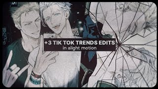 +3 TIK TOK TRENDS EDITS IN ALIGHT MOTION + QR CODE