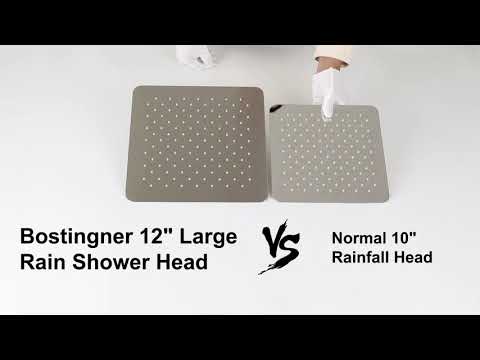 Bostingner Square Shower Head 12 Inch VS 10 Inch