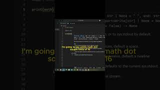 Python Math Module: How to Use sqrt() in 60 Seconds | Quick Tutorial #shorts
