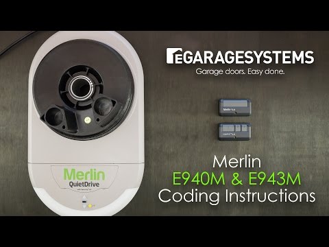 Coding the Merlin E940M & E943M into the Merlin Quite Drive MR650EVO Roller Garage Door Opener