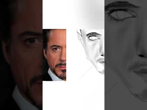 easy Robert Downey Jr Drawing in #shorts for beginners